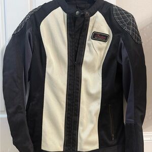 Black and White Women’s Indian Motorcycle Jacket